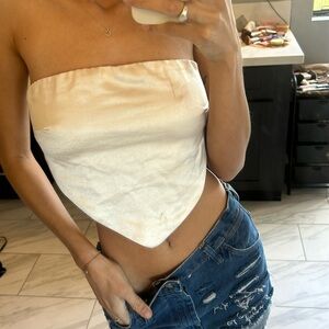 Satin bandana top